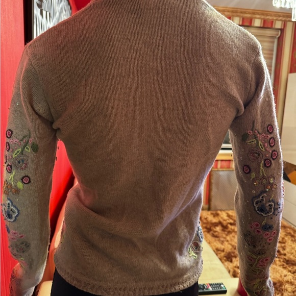 American Retro Paris embroidered knit jacket cardigan size2 - Picture 3 of 15